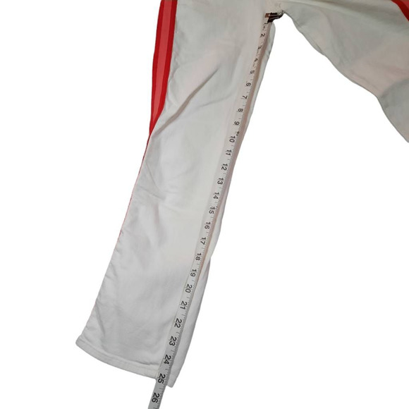 Mother Womens Dazzler Cropped 23 Jeans White Red Stretch Mid Rise Pockets Denim - Picture 4 of 12